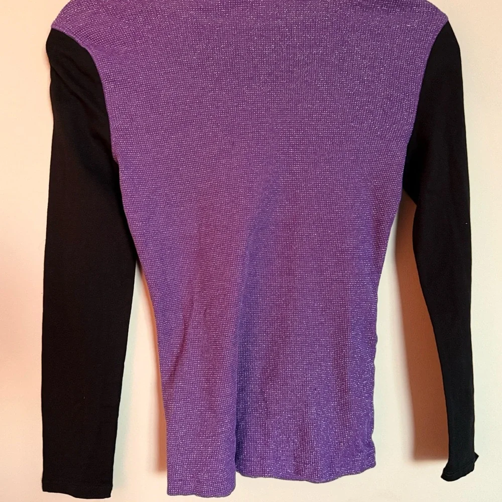 Puma Girls Athletic Long Sleeve Top Purple Black Size L NWT